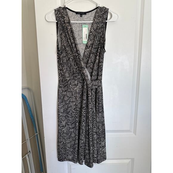 Hailey 23 Seanna Faux Wrap Dress Black Snakeskin Print Size Medium NWT - Picture 8 of 9